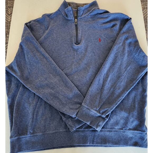 Polo Ralph Lauren Blue 1/4 Zip Lightweight Pullover X Large - Picture 1 of 7